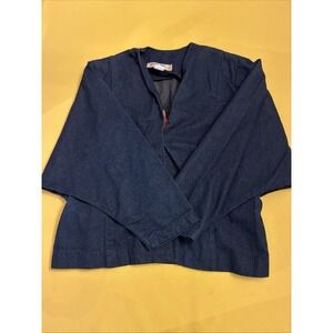 Vtg State Line Of Eldorado Denim Jacket Size 12 Aztec Embroidered On Back